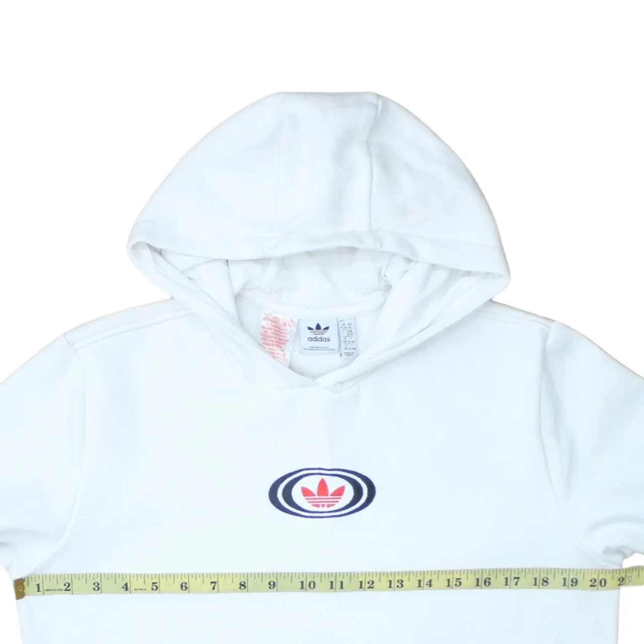 Adidas 90's Drawstring Pockets Pullover Hoodie XLarge White sold by Vintage Club product image thumbnail 5