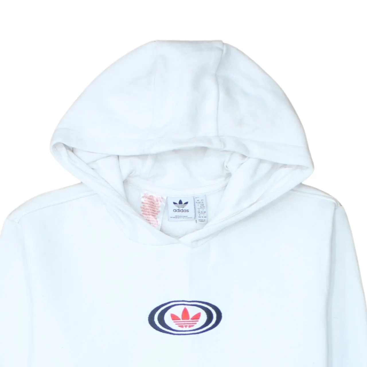 Adidas 90's Drawstring Pockets Pullover Hoodie XLarge White sold by Vintage Club product image thumbnail 3
