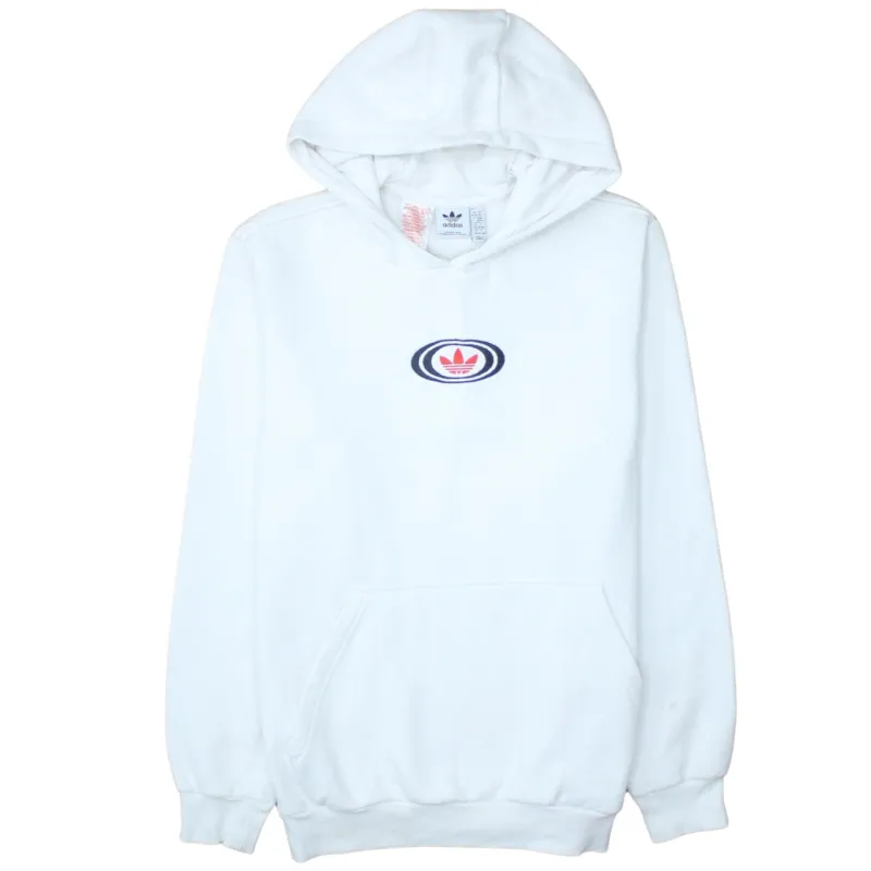 Adidas 90's Drawstring Pockets Pullover Hoodie XLarge White sold by Vintage Club