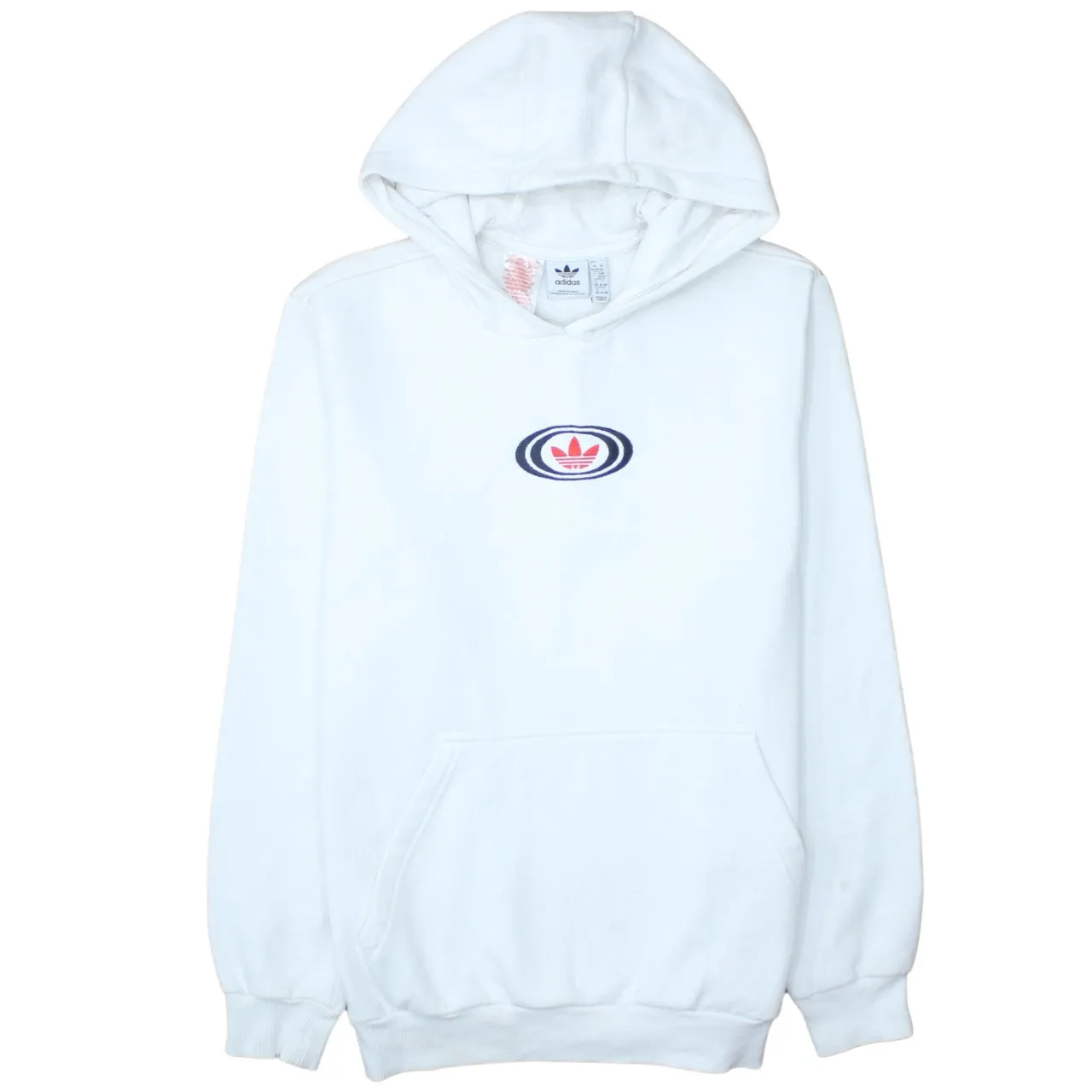 Adidas 90's Drawstring Pockets Pullover Hoodie XLarge White sold by Vintage Club