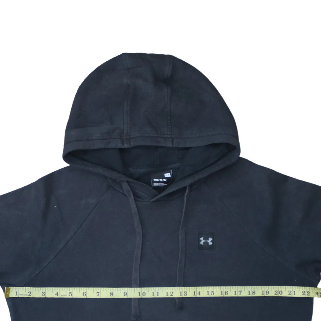 Under Armour 90's Drawstring Pockets Pullover Hoodie Medium Black sold by Vintage Club product image thumbnail 5