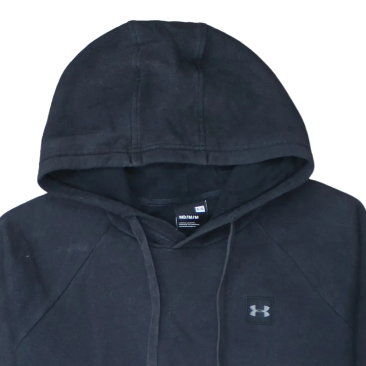 Under Armour 90's Drawstring Pockets Pullover Hoodie Medium Black sold by Vintage Club product image thumbnail 3