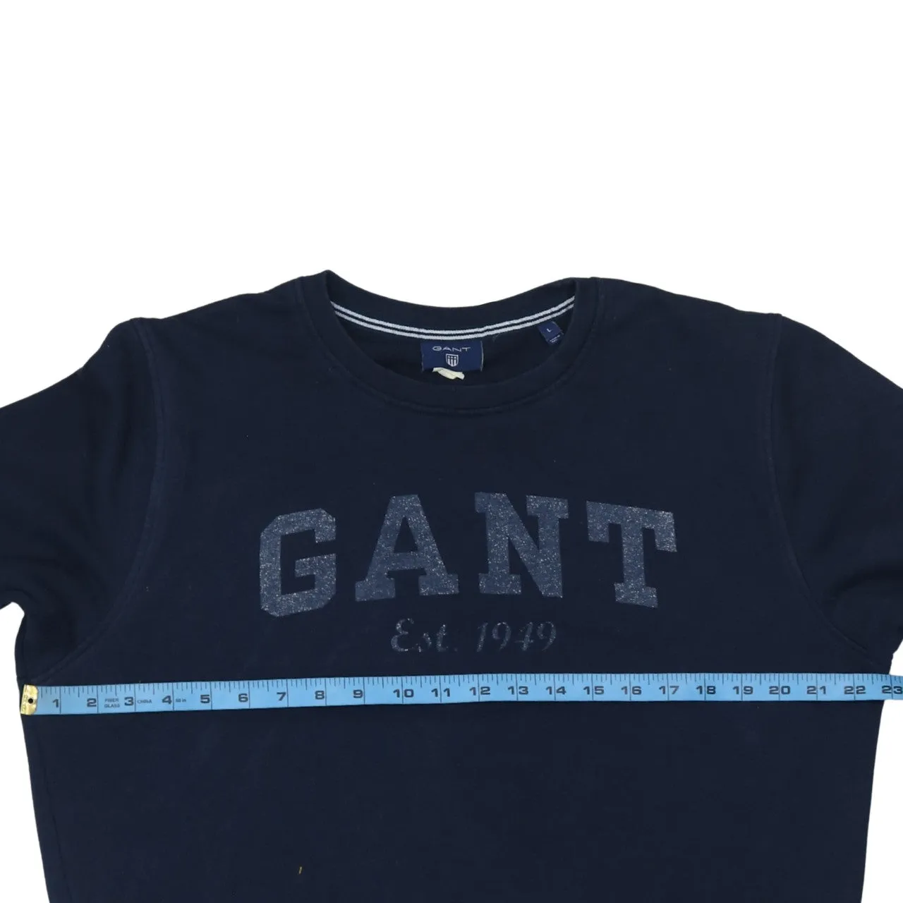 GANT 90's Spellout Crew Neck Sweatshirt Large Navy Blue sold by Vintage Club product image thumbnail 5