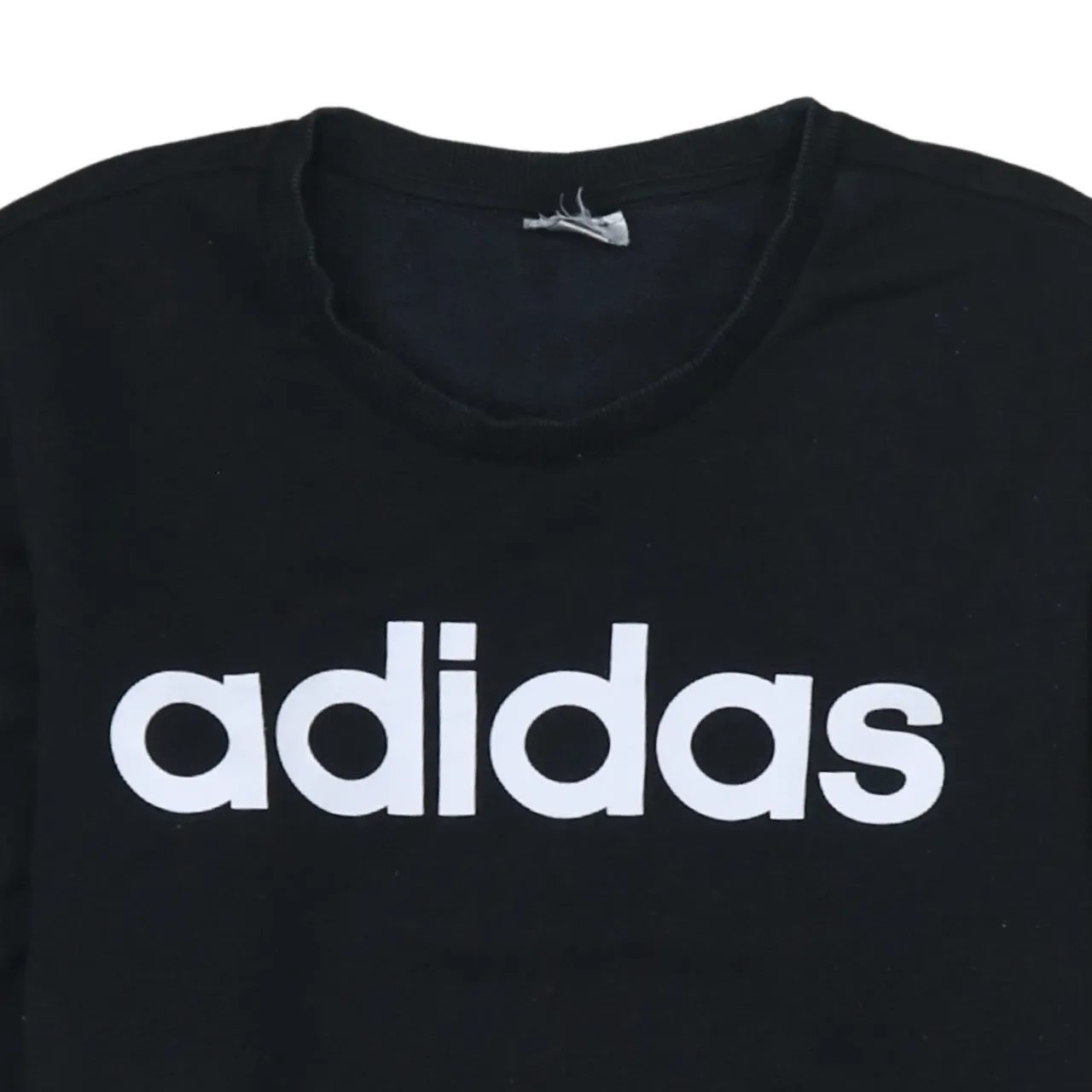 Adidas 90's Spellout Crew Neck Sweatshirt Medium Black sold by Vintage Club product image thumbnail 3