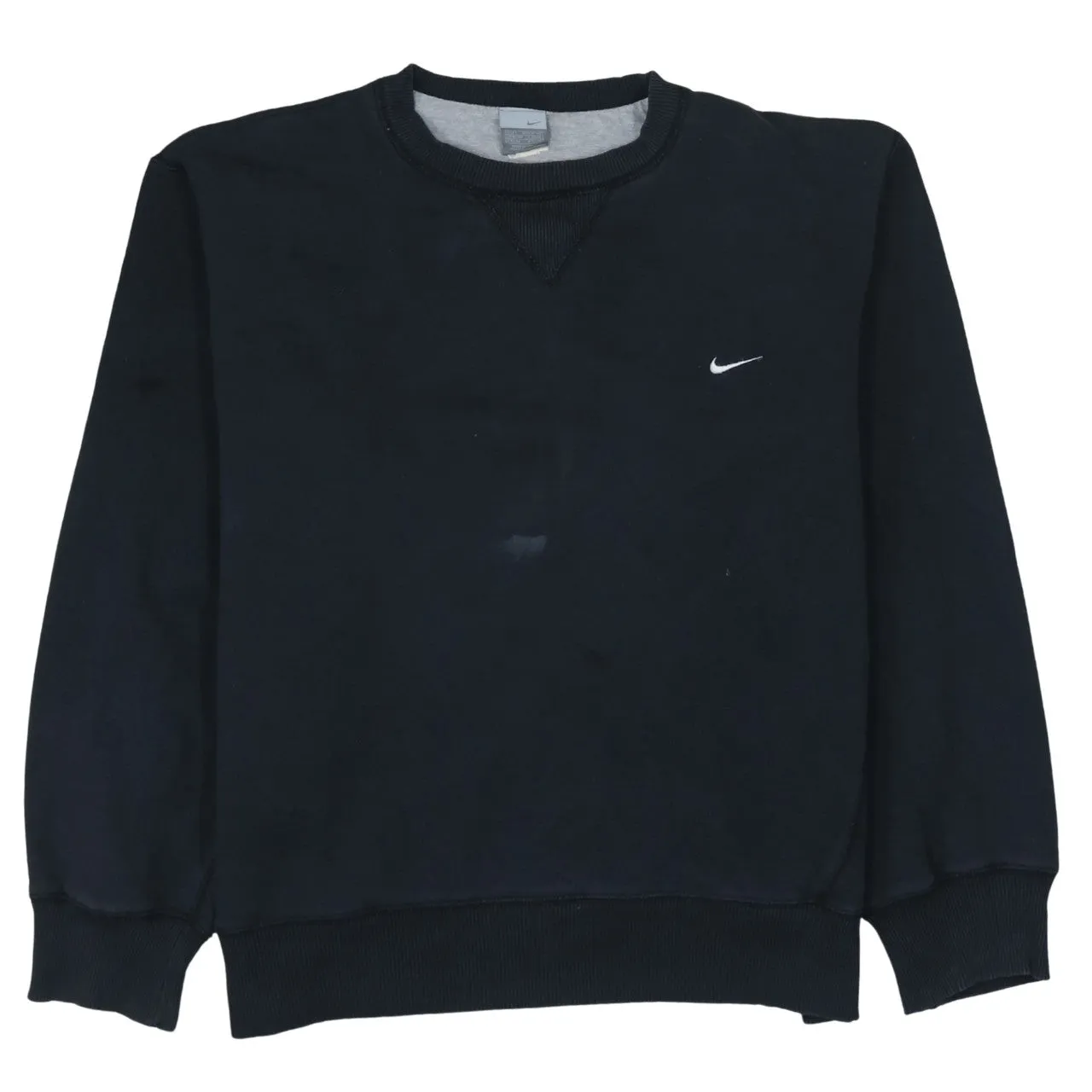 Nike 90's Swoosh Crew Neck Sweatshirt Large Black sold by Vintage Club