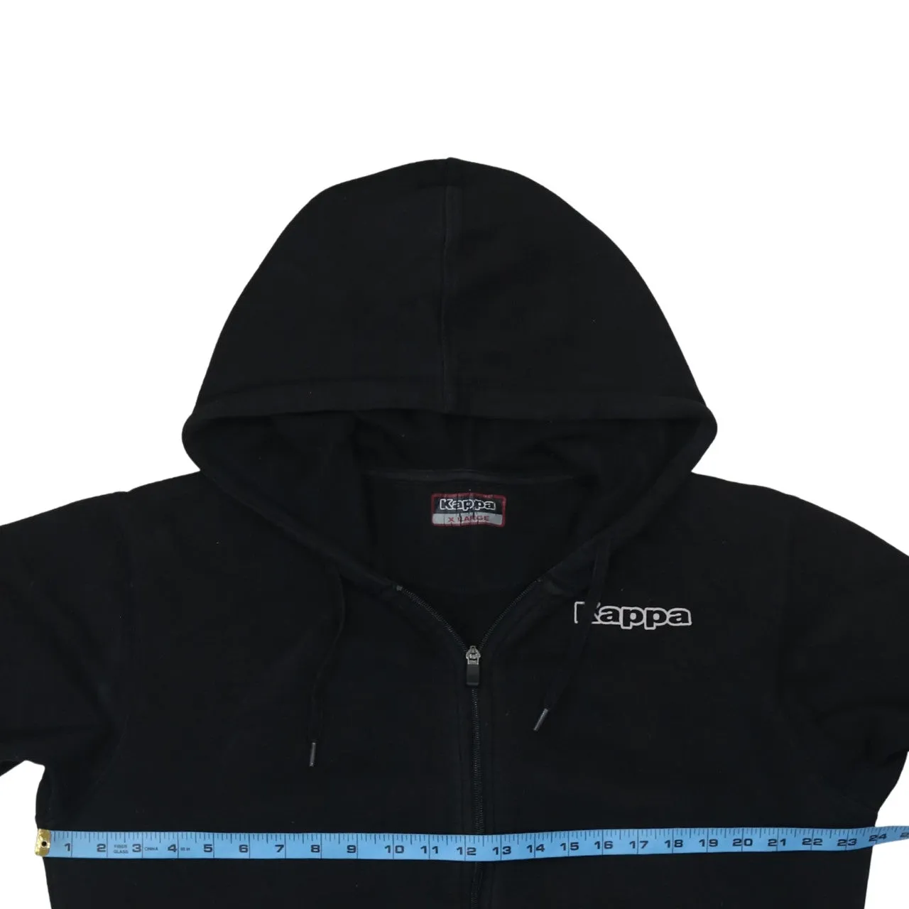 Kappa 90's Drawstring Pockets Full Zip Up Hoodie XLarge Black sold by Vintage Club product image thumbnail 5
