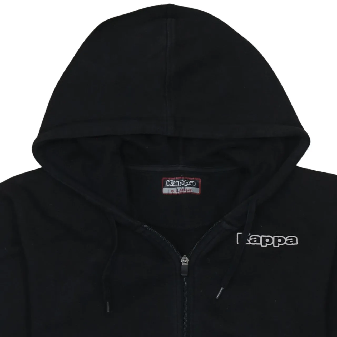 Kappa 90's Drawstring Pockets Full Zip Up Hoodie XLarge Black sold by Vintage Club product image thumbnail 3