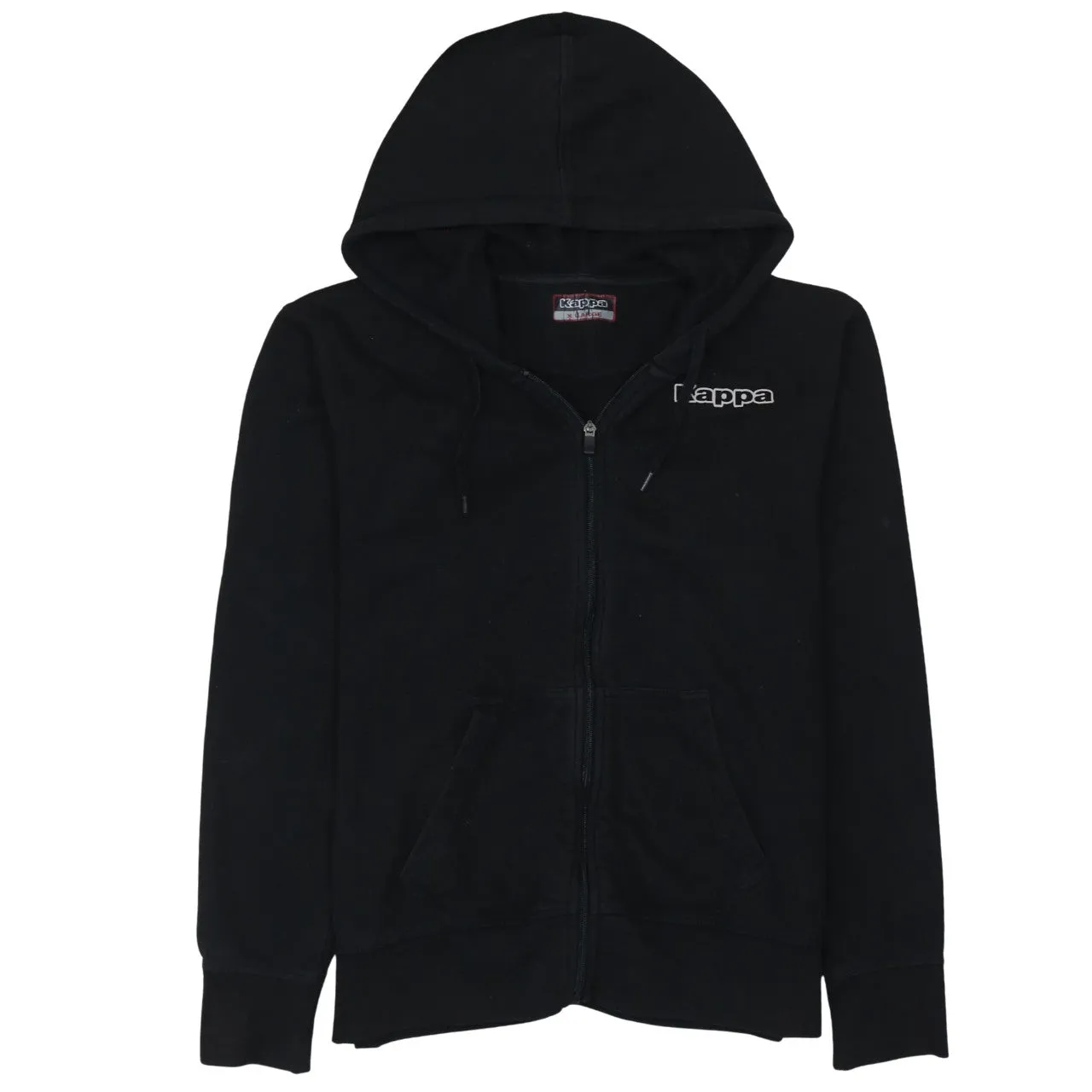 Kappa 90's Drawstring Pockets Full Zip Up Hoodie XLarge Black sold by Vintage Club