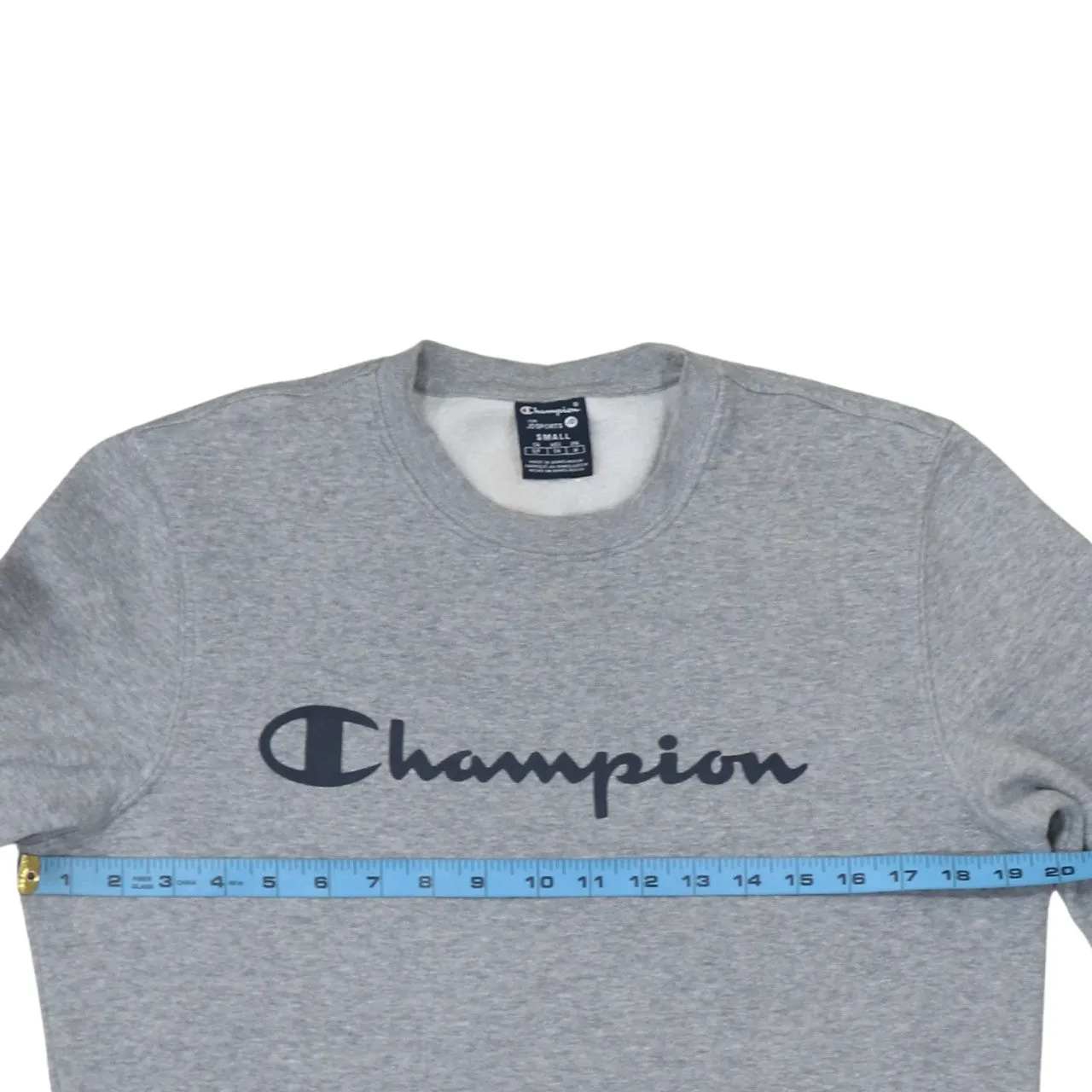 Champion 90's Spellout Crew Neck Sweatshirt Small Grey sold by Vintage Club product image thumbnail 5