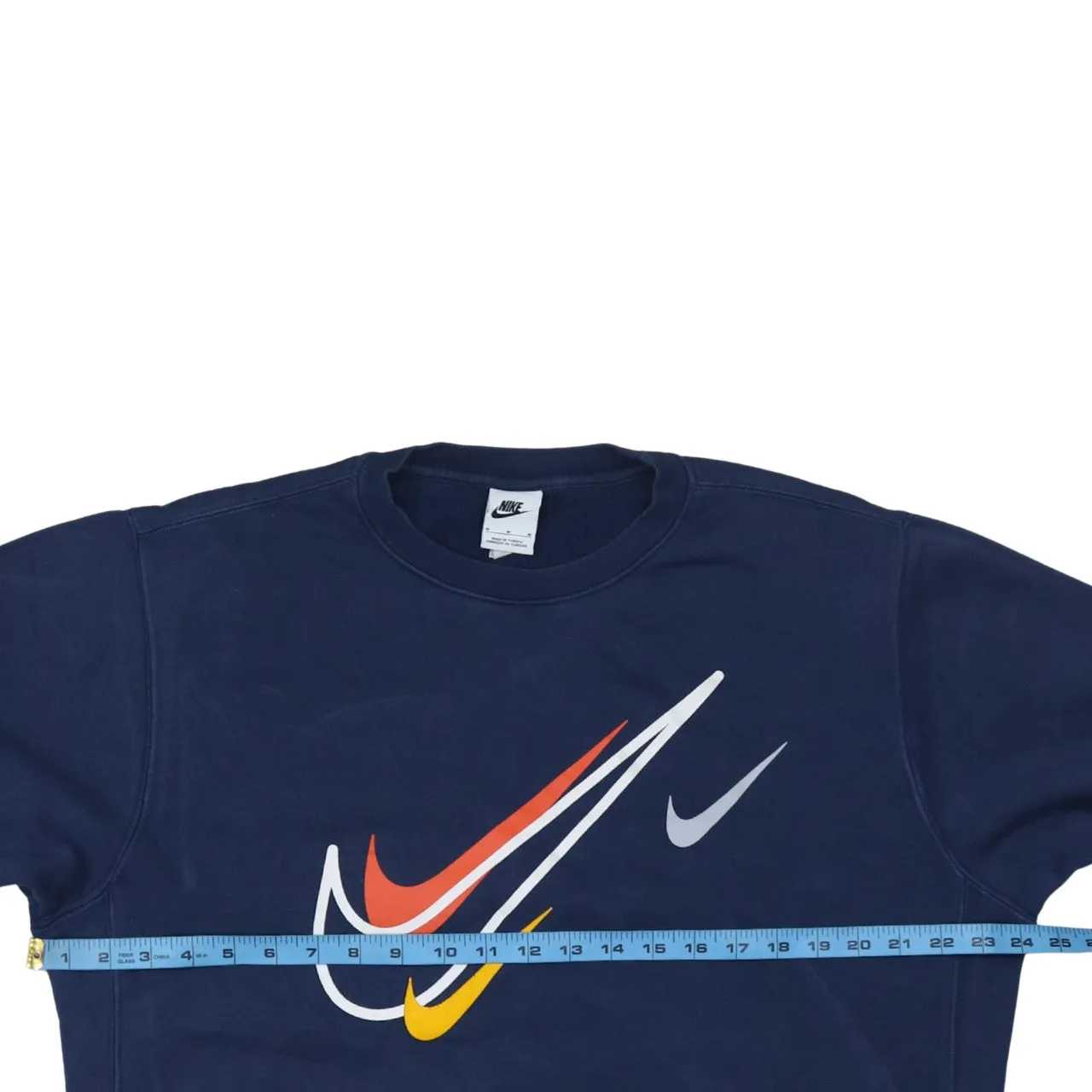 Nike 90's Center Middle Swoosh Crew Neck Sweatshirt Medium Navy Blue sold by Vintage Club product image thumbnail 5