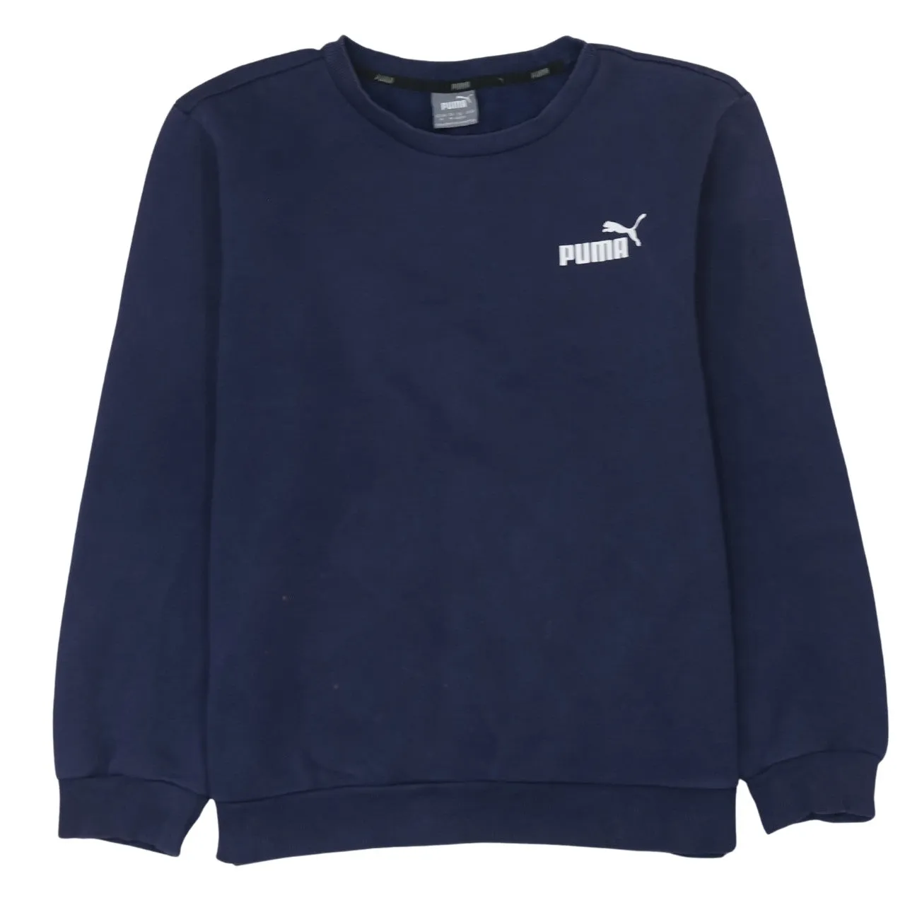Puma 90's Lightweight Crew Neck Sweatshirt Medium Navy Blue sold by Vintage Club