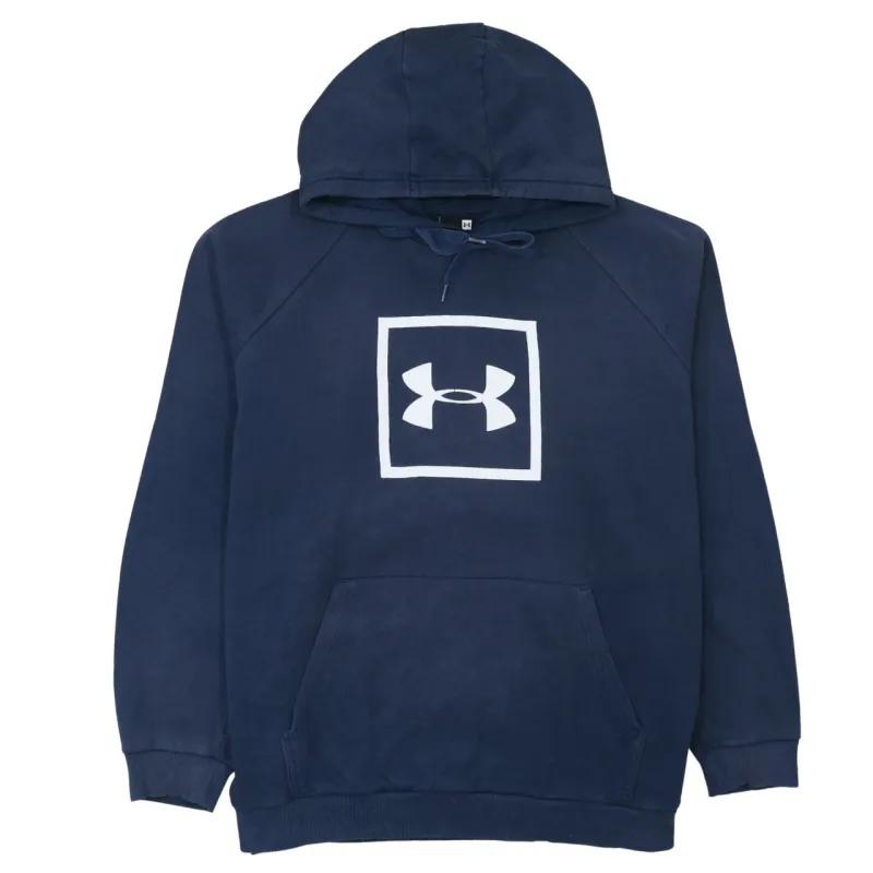 Under Armour 90's Spellout Pullover Hoodie XXLarge (2XL) Navy Blue sold by Vintage Club