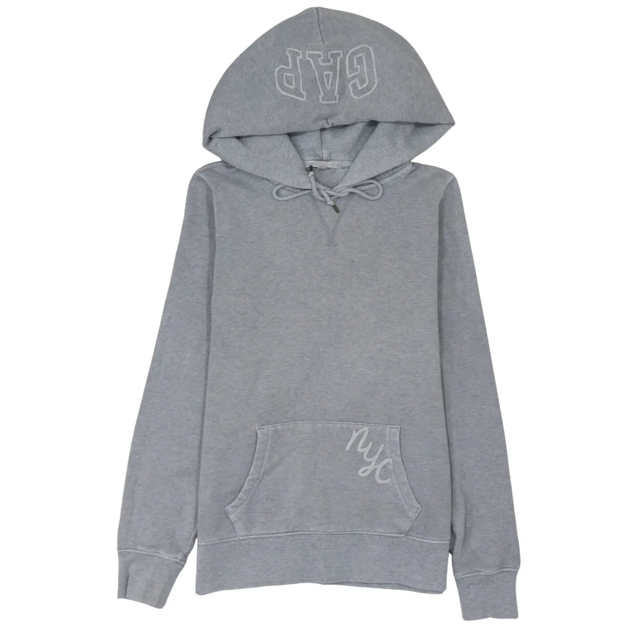Gap 90's Drawstring Pockets Pullover Hoodie Medium Grey sold by Vintage Club