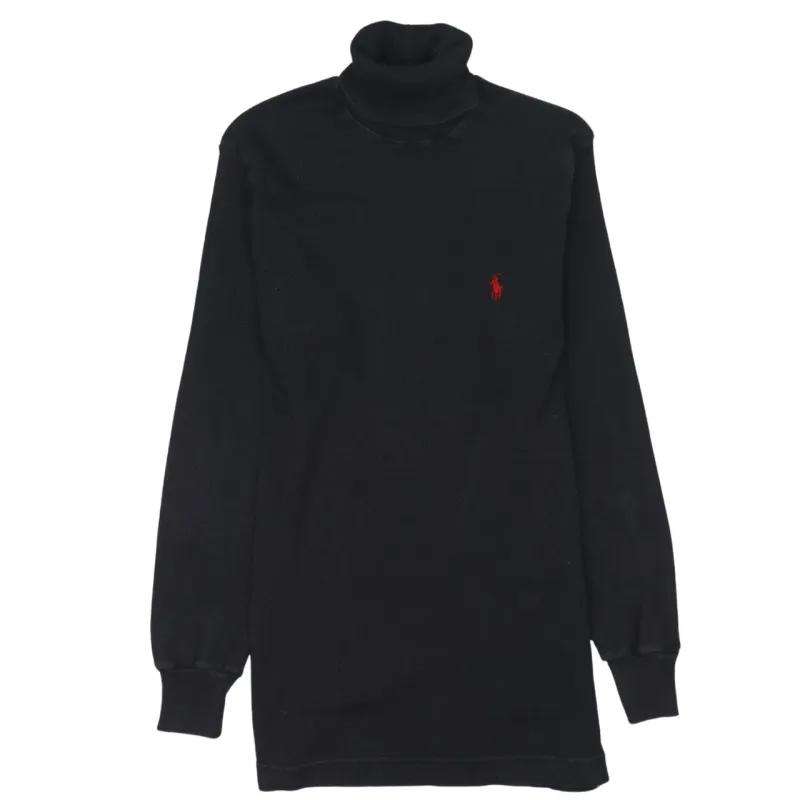 Polo Ralph Lauren 90's Lightweight Turtle Neck Jumper / Sweater XSmall Black sold by Vintage Club