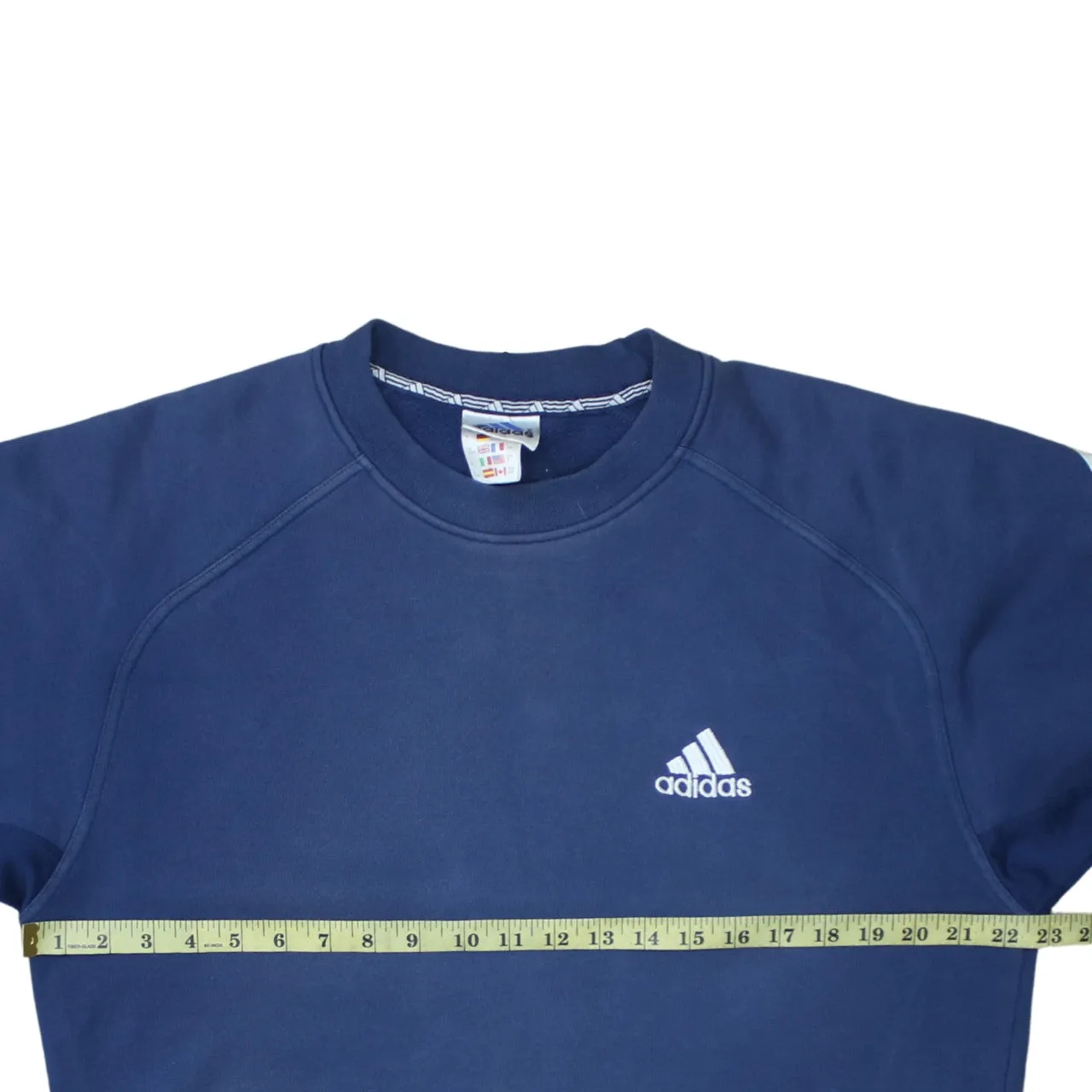 Adidas 90's Lightweight Crew Neck Sweatshirt Medium Navy Blue sold by Vintage Club product image thumbnail 5