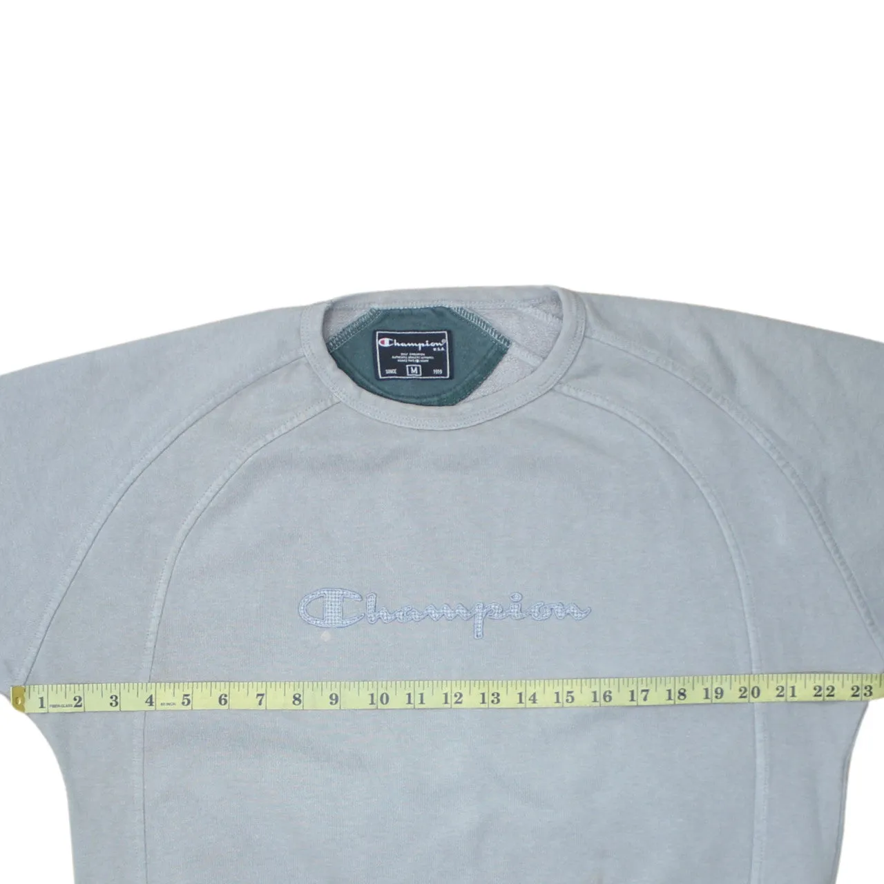 Champion 90's Spellout Crew Neck Sweatshirt Medium Grey sold by Vintage Club product image thumbnail 5