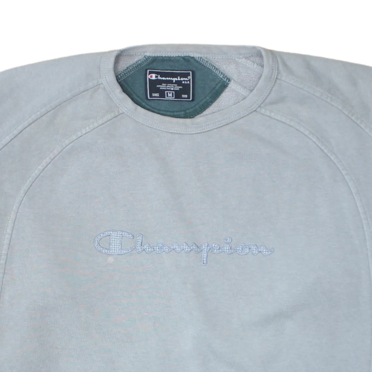 Champion 90's Spellout Crew Neck Sweatshirt Medium Grey sold by Vintage Club product image thumbnail 3