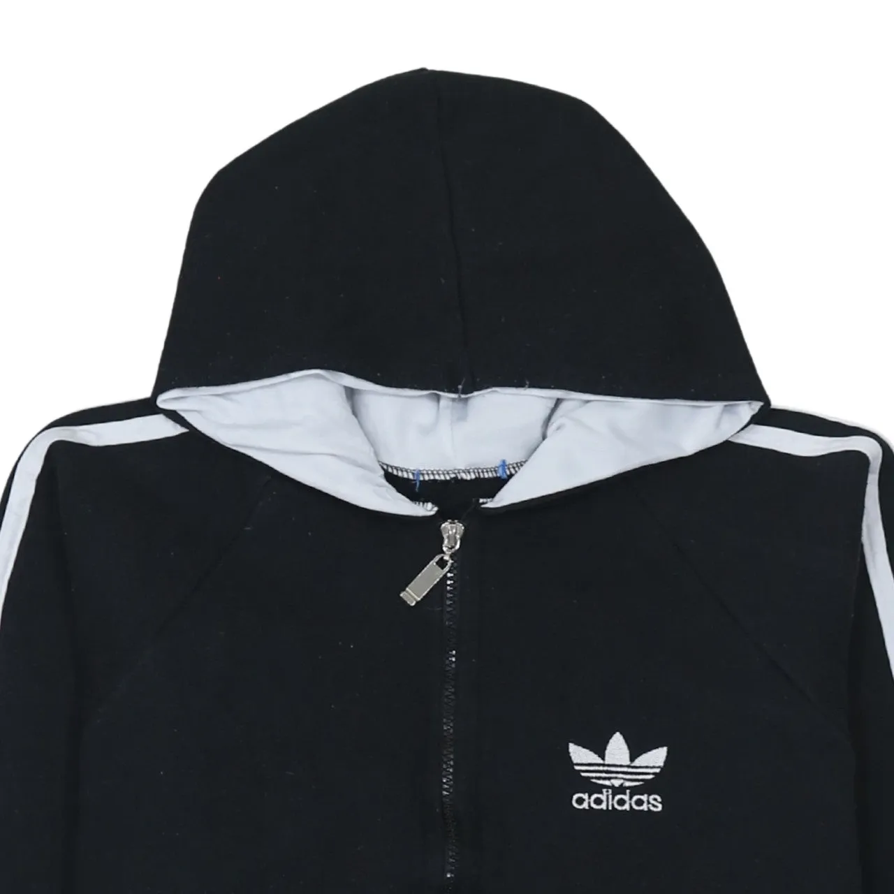 Adidas 90's Striped Sleeve Full Zip Up Hoodie XLarge Black sold by Vintage Club product image thumbnail 3