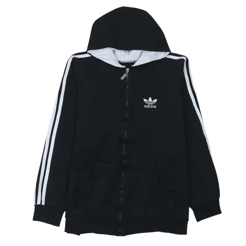 Adidas 90's Striped Sleeve Full Zip Up Hoodie XLarge Black sold by Vintage Club
