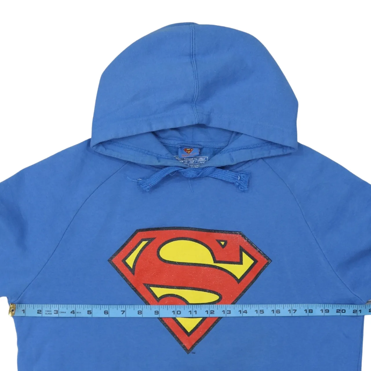 DC Superman 90's Spellout Pullover Hoodie Medium Blue sold by Vintage Club product image thumbnail 5