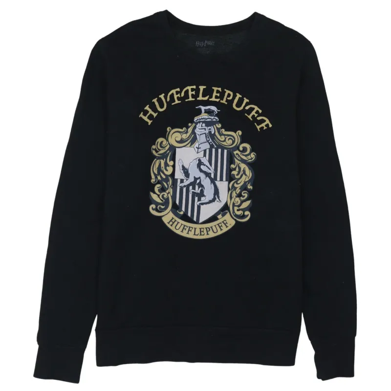 Harry Potter 90's Hufflepuff Crew Neck Sweatshirt Medium Black made by Vintage Club