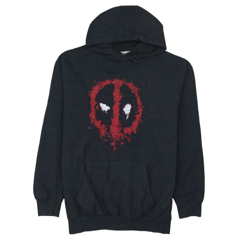 Marvel 90's Drawstring Pockets Pullover Hoodie Medium Black sold by Vintage Club