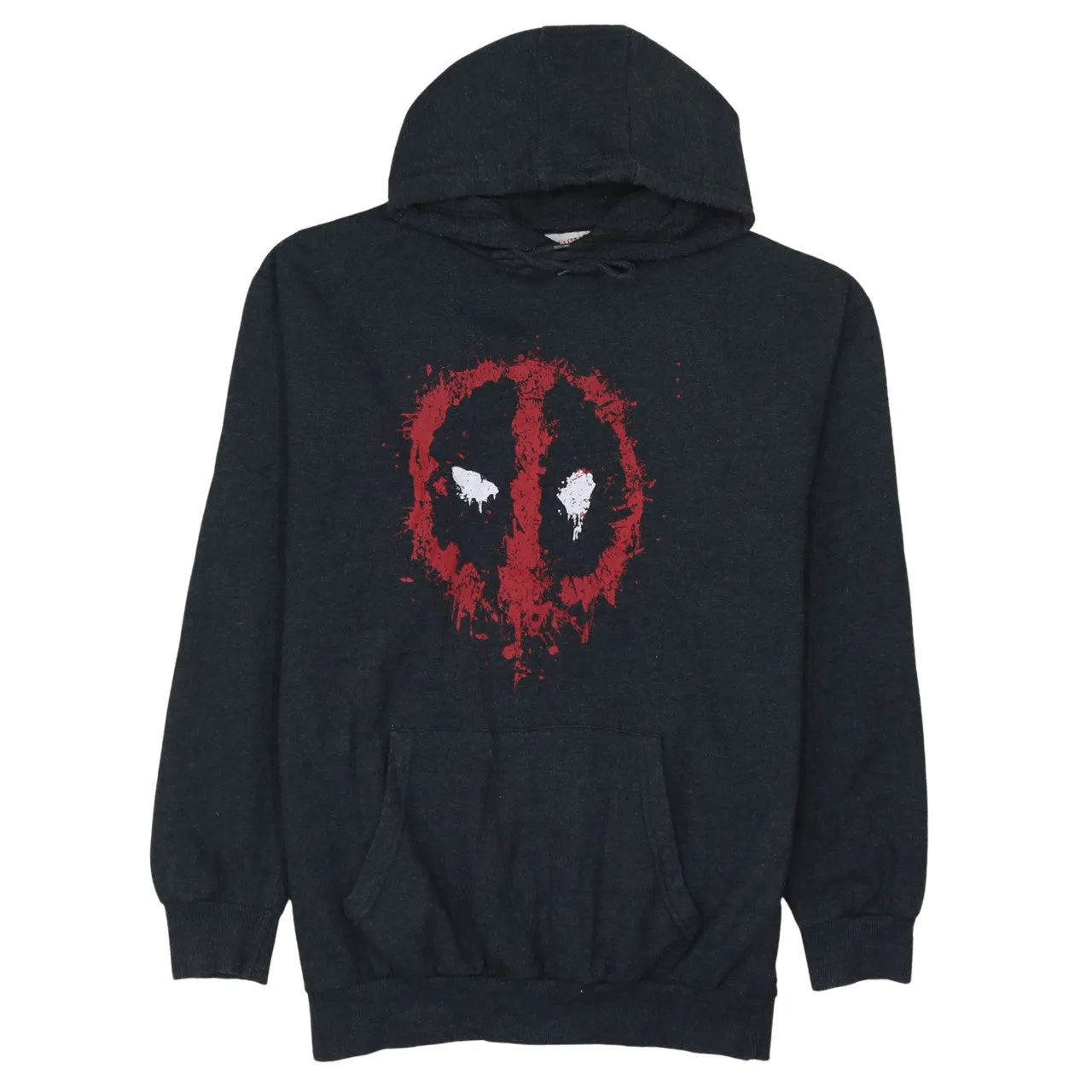 Marvel 90's Drawstring Pockets Pullover Hoodie Medium Black sold by Vintage Club