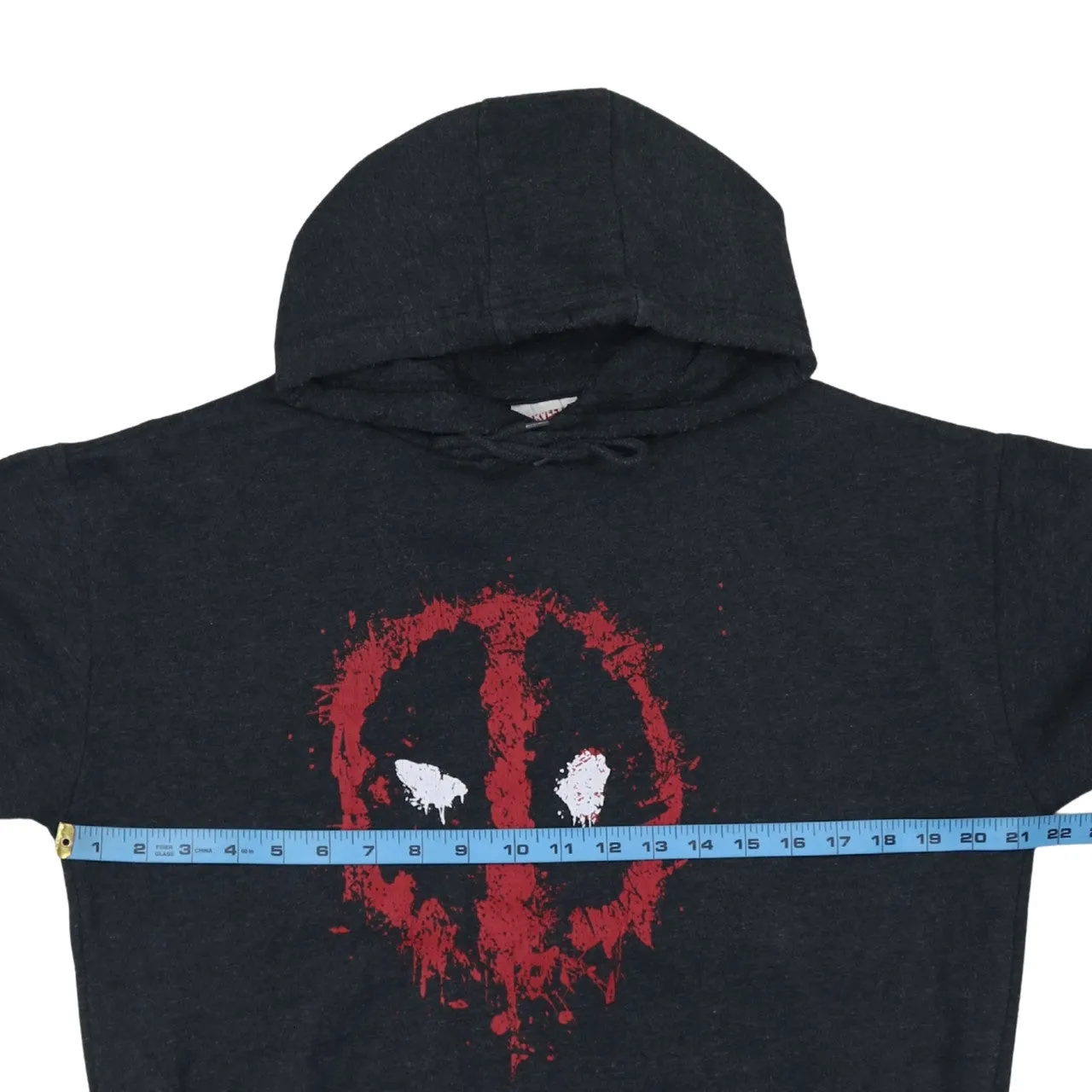 Marvel 90's Drawstring Pockets Pullover Hoodie Medium Black sold by Vintage Club product image thumbnail 5