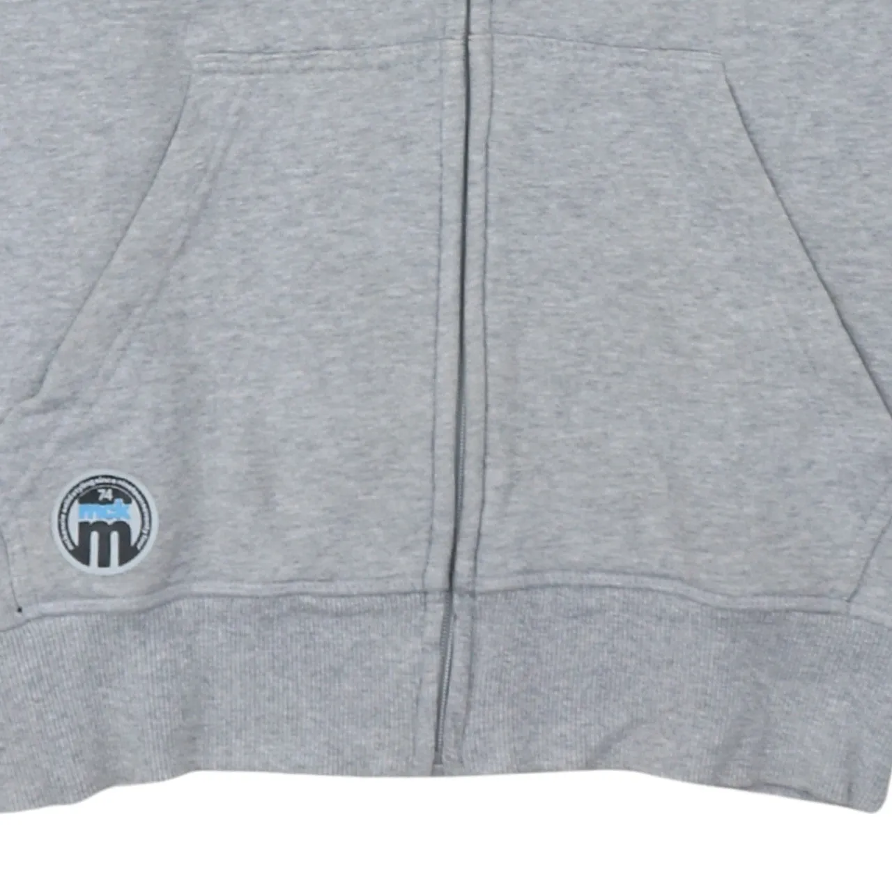 Retro 90's Drawstring Pockets Full Zip Up Hoodie Medium Blue sold by Vintage Club product image thumbnail 4
