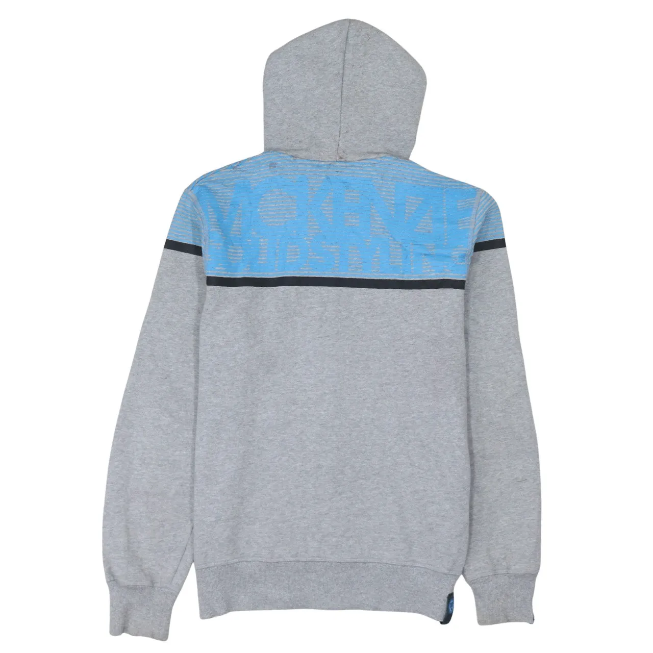 Retro 90's Drawstring Pockets Full Zip Up Hoodie Medium Blue sold by Vintage Club product image thumbnail 2
