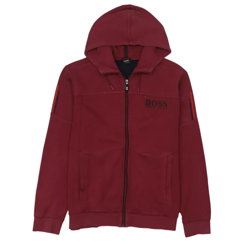HUGO BOSS 90's Lightweight Full Zip Up Hoodie XLarge Red sold by Vintage Club