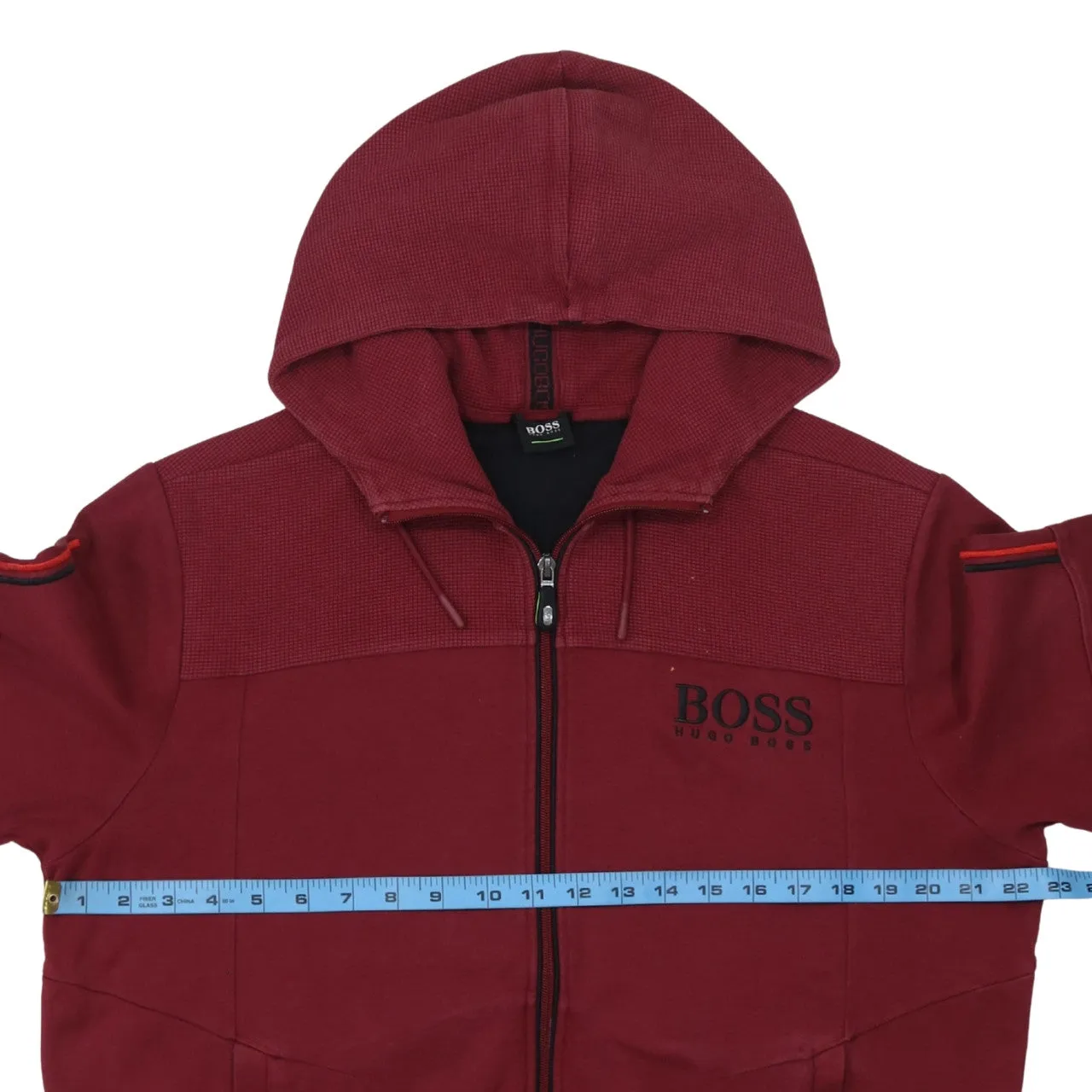 HUGO BOSS 90's Lightweight Full Zip Up Hoodie XLarge Red sold by Vintage Club product image thumbnail 5