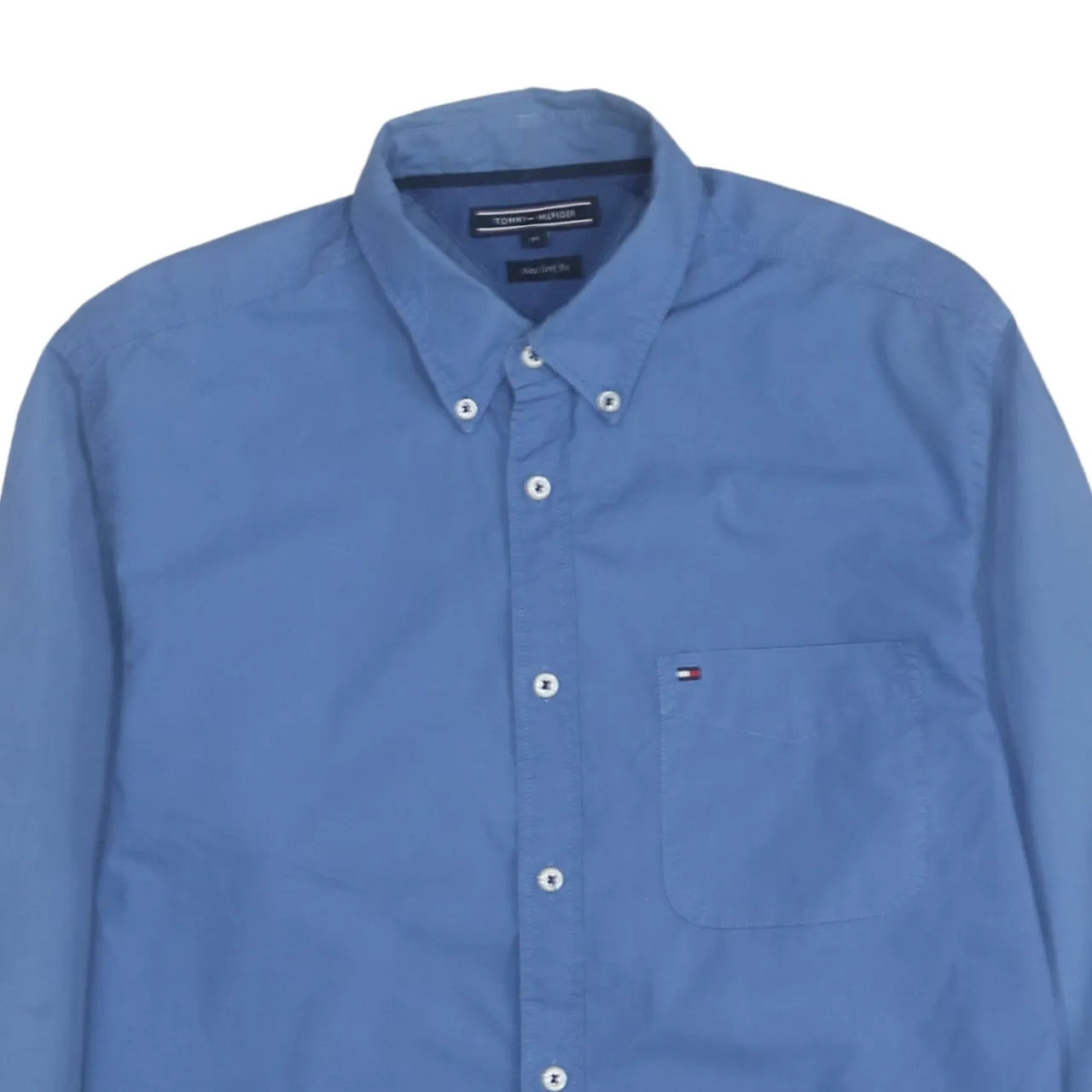 Tommy Hilfiger 90's Long Sleeve Button Up Shirt Medium Blue sold by Vintage Club product image thumbnail 3