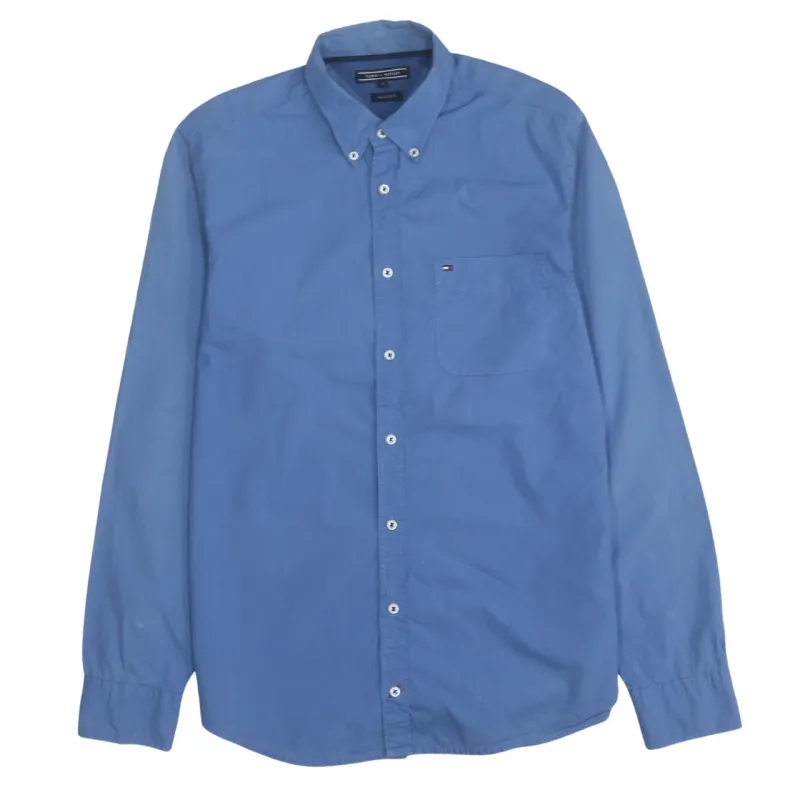 Tommy Hilfiger 90's Long Sleeve Button Up Shirt Medium Blue made by Tommy Hilfiger