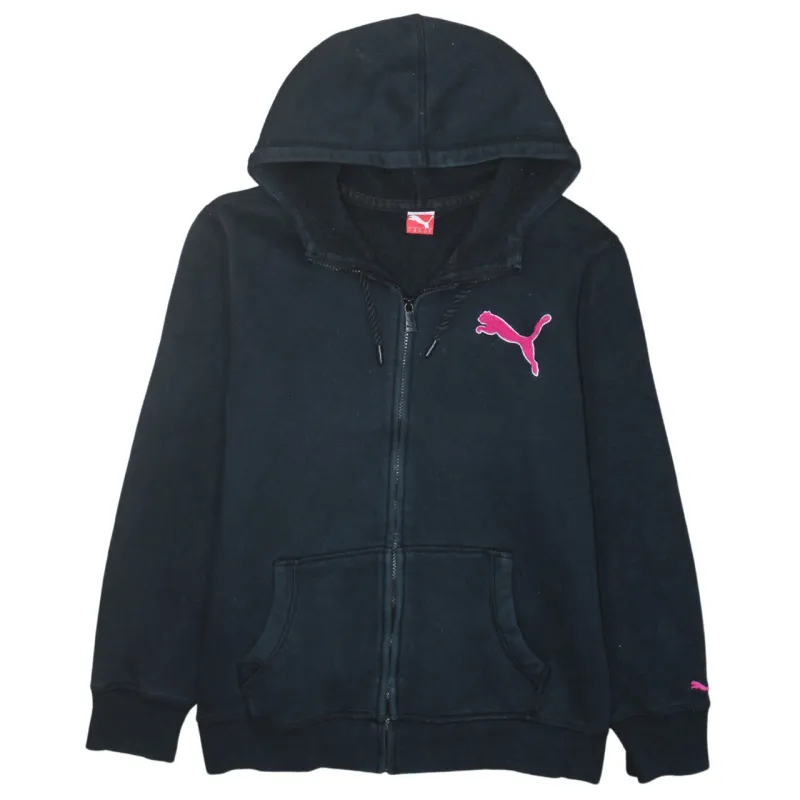 Puma 90's Drawstring Pockets Full Zip Up Hoodie Large Black sold by Vintage Club