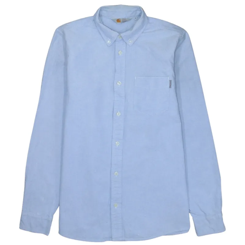 Carhartt 90's Long Sleeve Button Up Shirt Medium Blue sold by Vintage Club