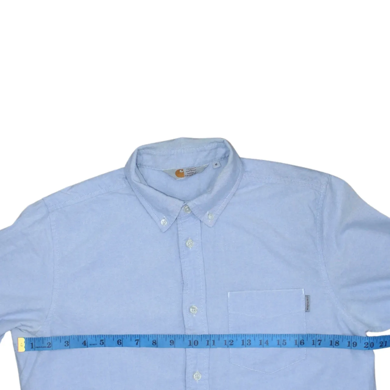 Carhartt 90's Long Sleeve Button Up Shirt Medium Blue sold by Vintage Club product image thumbnail 5
