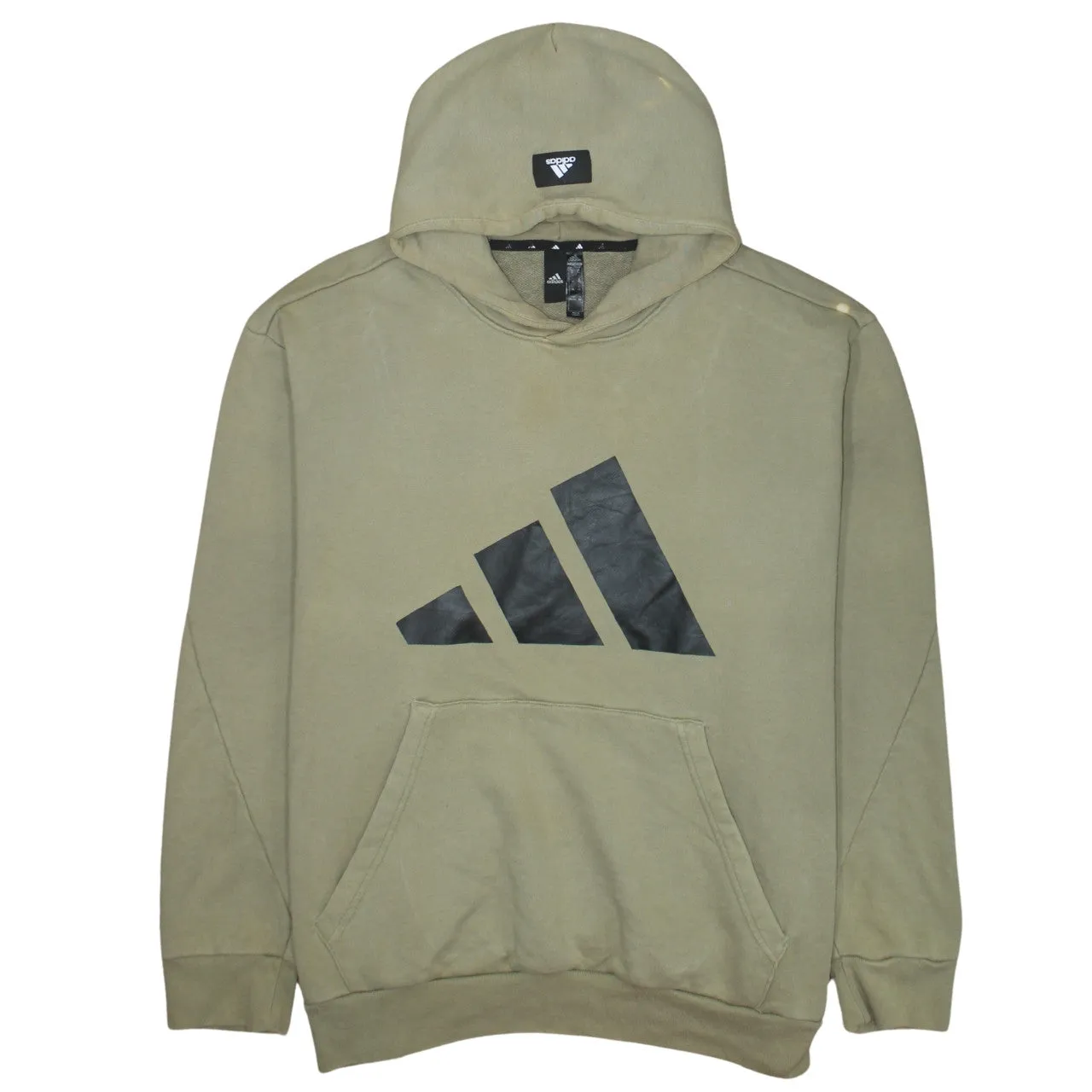 Adidas 90's Spellout Pullover Hoodie XXXLarge (3XL) Green sold by Vintage Club