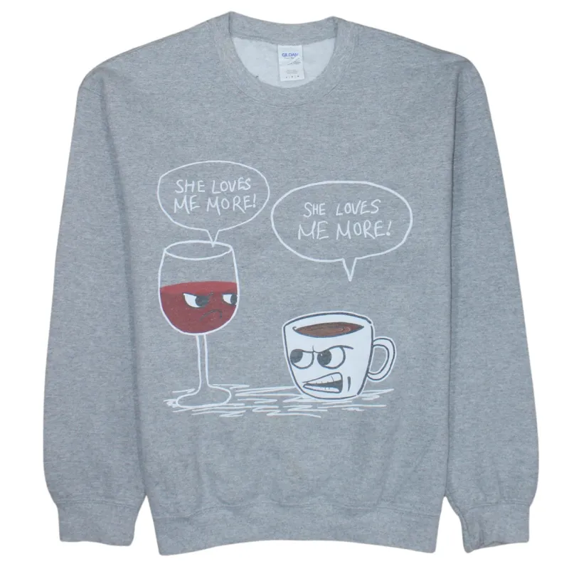 Gildan 90's Lightweight Crew Neck Sweatshirt Medium Grey made by Gildan