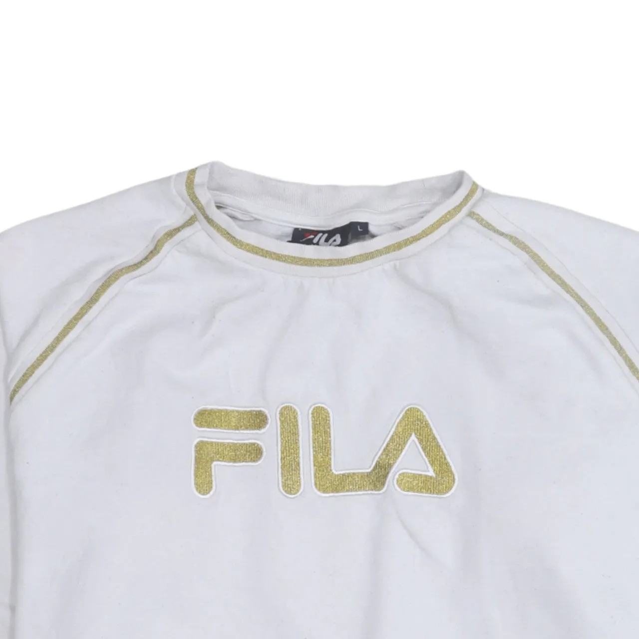 Fila 90's Spellout Crew Neck Sweatshirt Large White sold by Vintage Club product image thumbnail 3