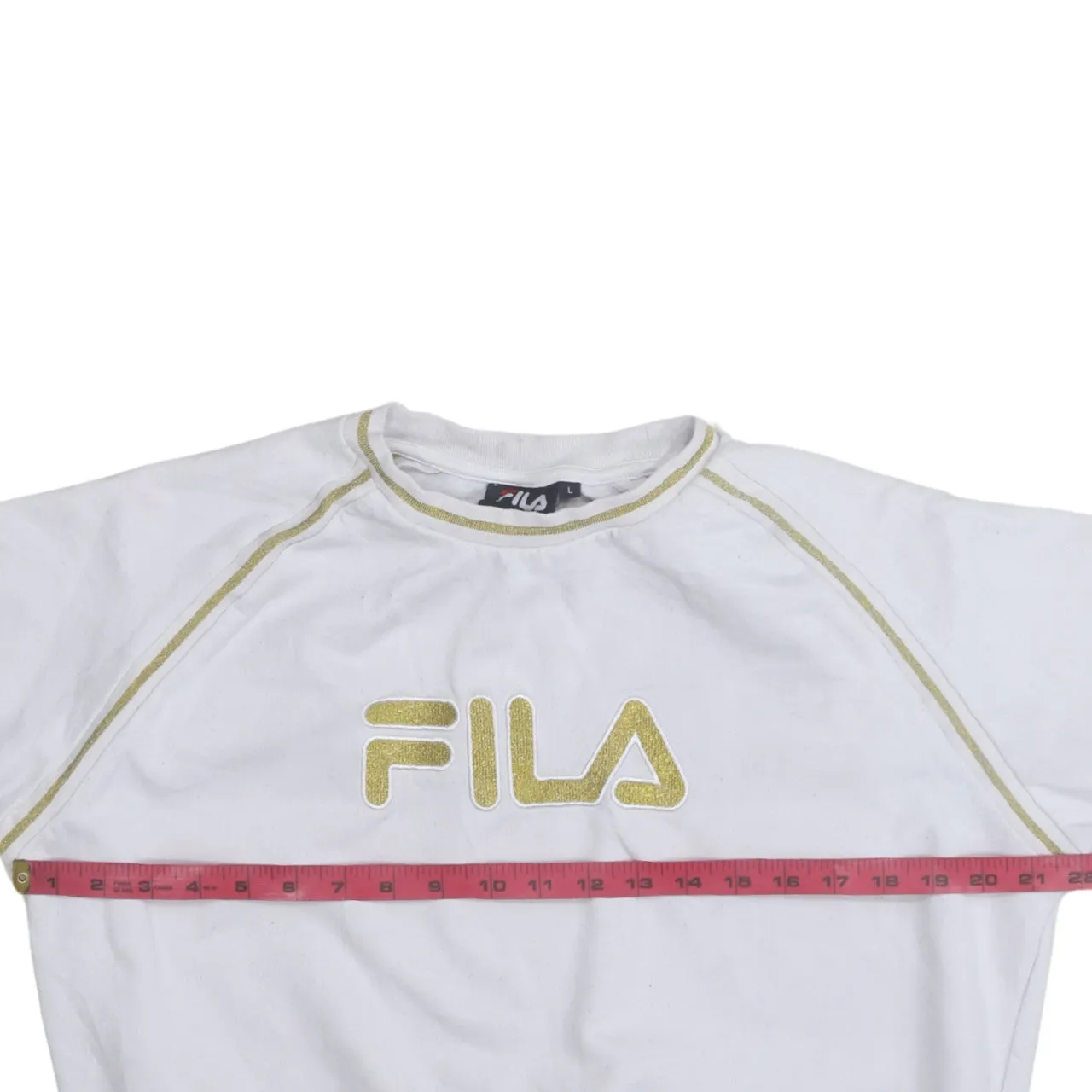 Fila 90's Spellout Crew Neck Sweatshirt Large White sold by Vintage Club product image thumbnail 5