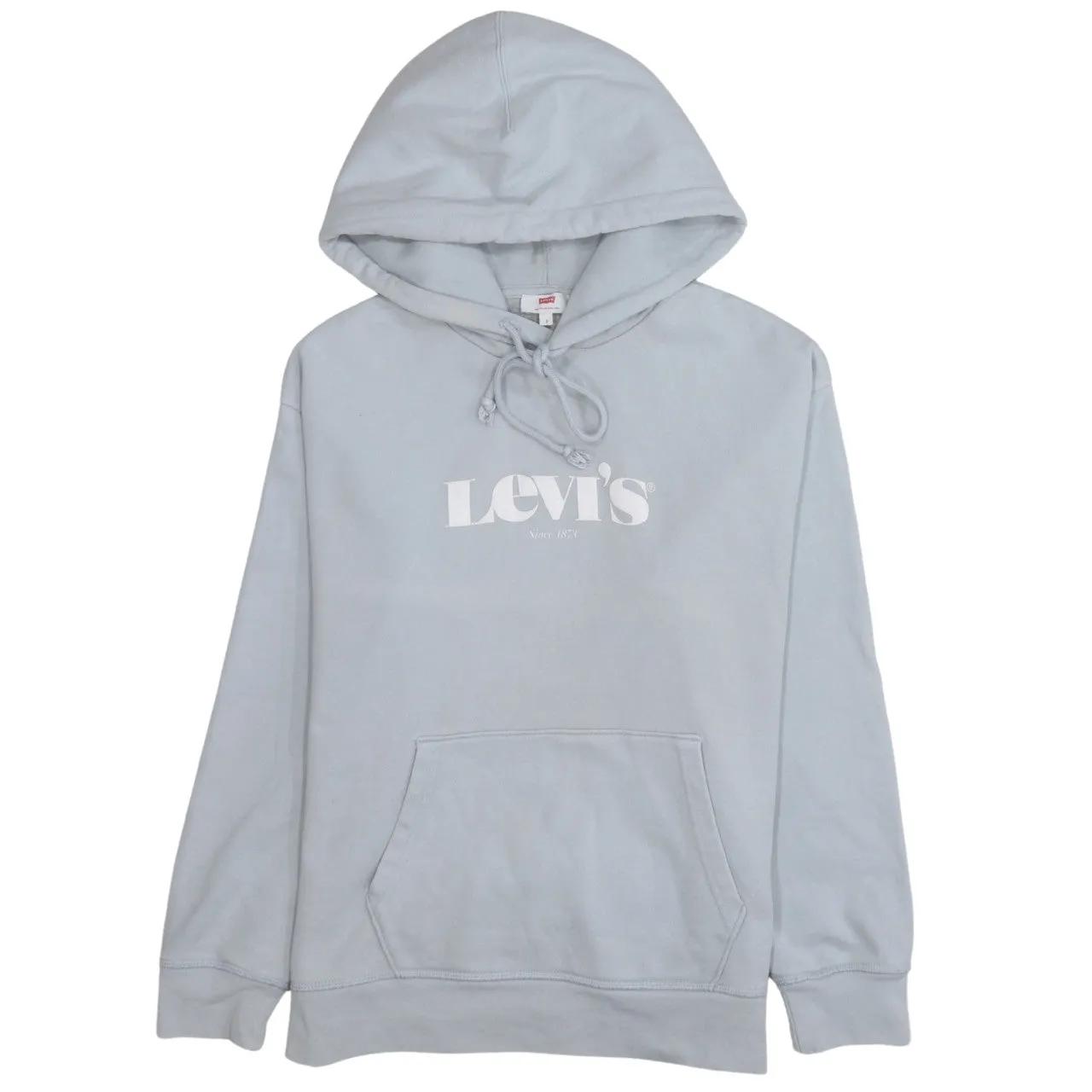 Levi Strauss &Co 90's Spellout Pullover Hoodie Small Grey sold by Vintage Club