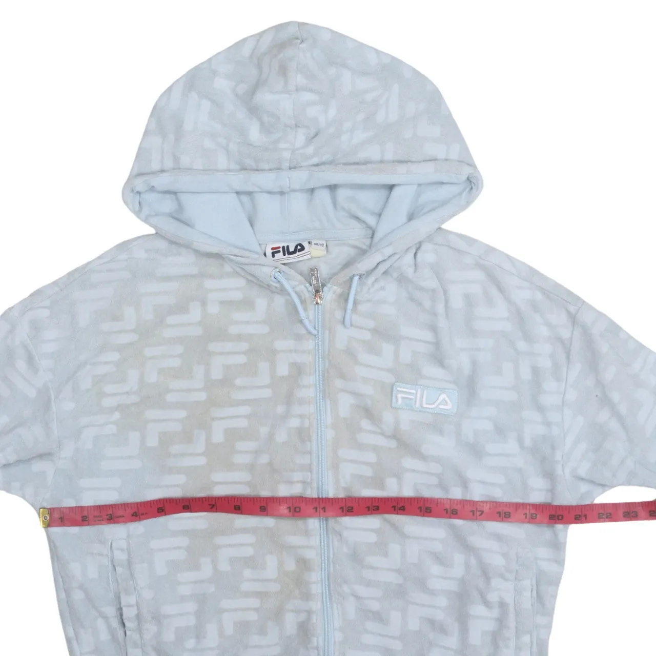 Fila 90's Sportswear Full Zip Up Hoodie Medium Blue sold by Vintage Club product image thumbnail 5