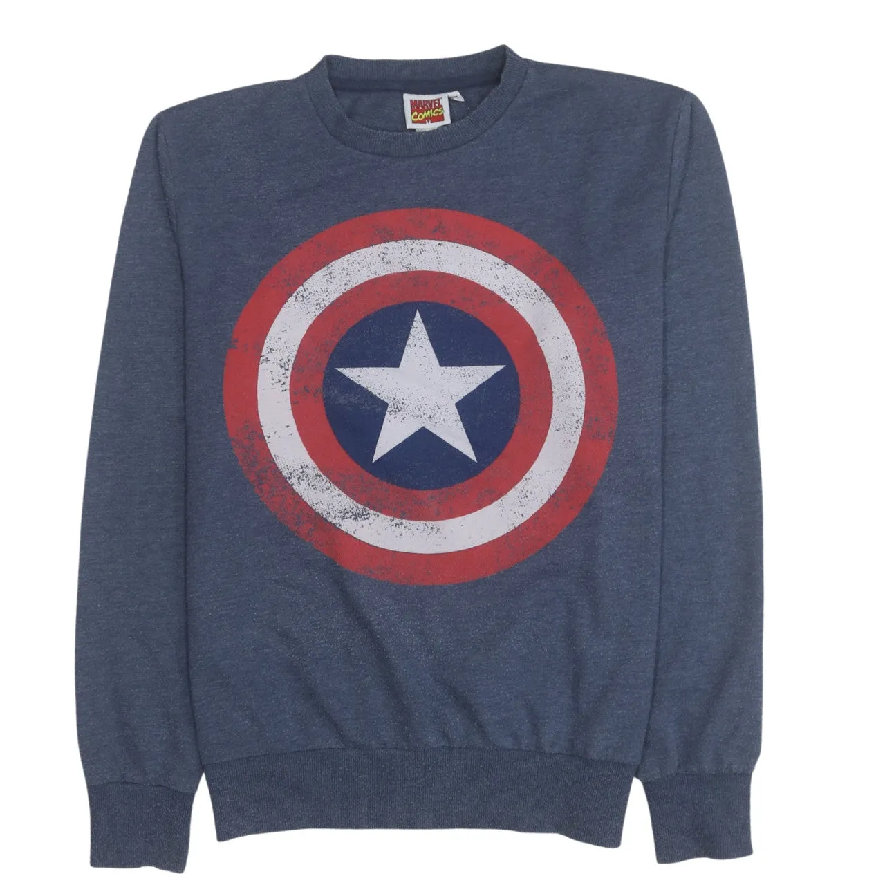 Marvel 90's Lightweight Crew Neck Sweatshirt Medium Navy Blue sold by Vintage Club
