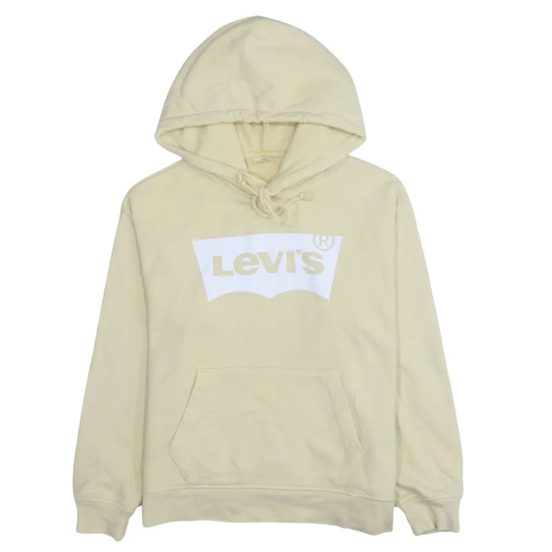 Levi's 90's Spellout Pullover Hoodie Medium Yellow made by Levi's