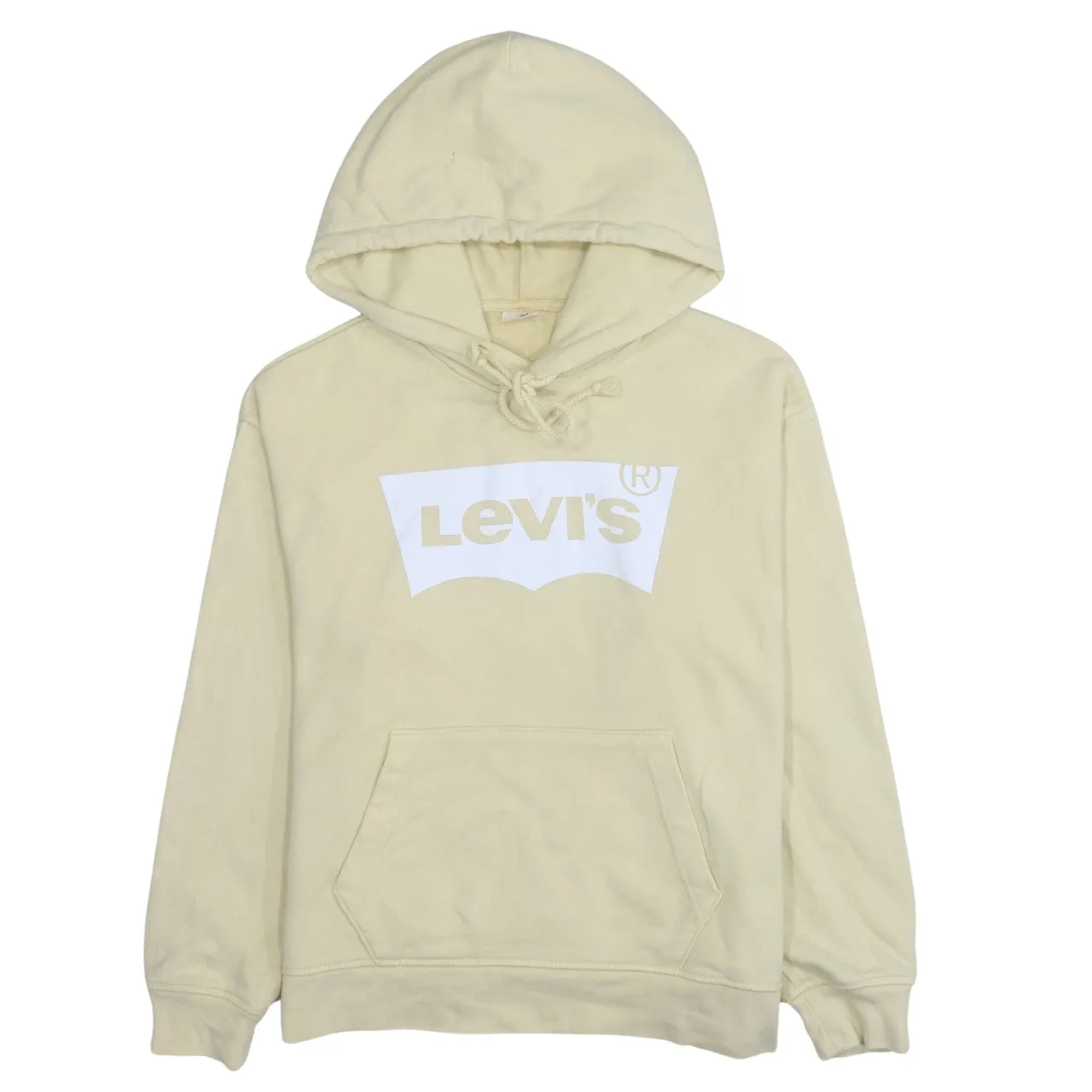 Levi's 90's Spellout Pullover Hoodie Medium Yellow sold by Vintage Club
