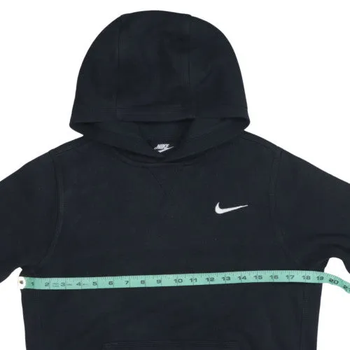 Nike Women's Hoodie Black Large Embroidered Swoosh Kangaroo Pocket Pullover Sweatshirt sold by Vintage Club product image thumbnail 5