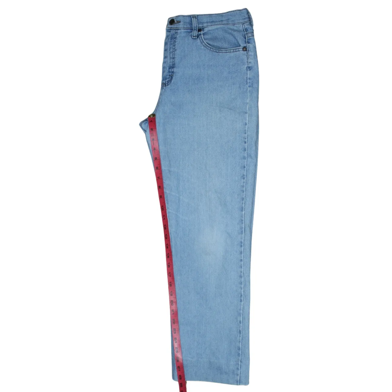 Lee Light Blue Jeans Men's Size 34 Classic Five Pocket Straight Leg Denim Pants sold by Vintage Club product image thumbnail 5