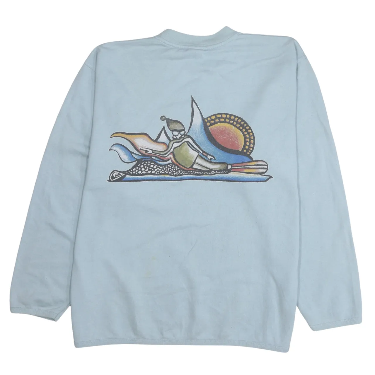QuikSilver 90's Lightweight Crew Neck Sweatshirt XLarge Blue sold by Vintage Club product image thumbnail 2