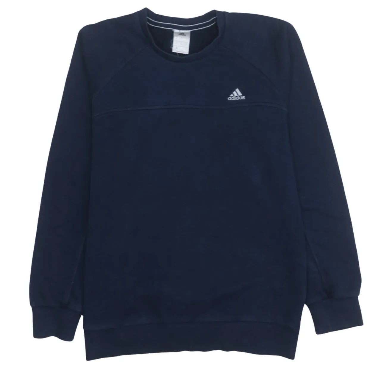 Adidas 90's Lightweight Crew Neck Sweatshirt Medium Navy Blue sold by Vintage Club